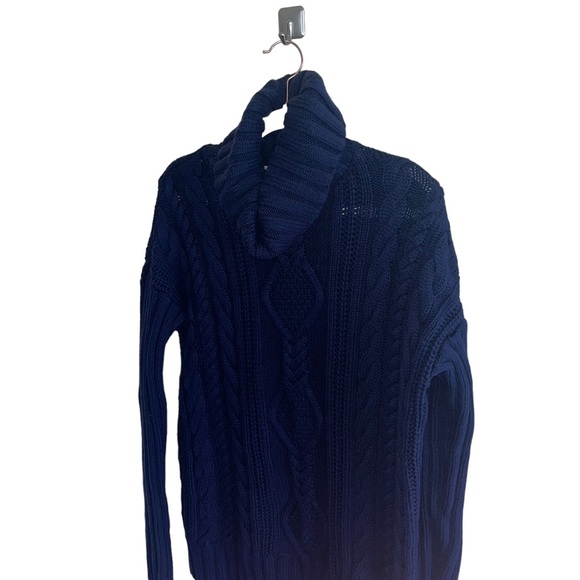 ATHLETA Merino Plains Wool Knit Sweater Navy Blue Size S - Picture 5 of 8